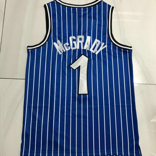 Maillot de Basket #1 Tracy Mcgrady Magic 2003-04 authentique Bleu